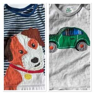 Mini Boden appliqué shirt bundle 6-12m